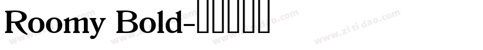 Roomy Bold字体转换